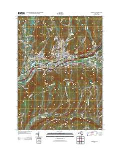 Oneonta New York Historical topographic map, 1:24000 scale, 7.5 X 7.5 Minute, Year 2013