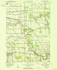 Orchard Park New York Historical topographic map, 1:24000 scale, 7.5 X 7.5 Minute, Year 1950