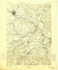 Oriskany New York Historical topographic map, 1:62500 scale, 15 X 15 Minute, Year 1895