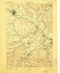 Oriskany New York Historical topographic map, 1:62500 scale, 15 X 15 Minute, Year 1898