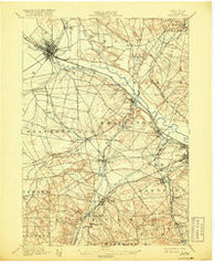 Oriskany New York Historical topographic map, 1:62500 scale, 15 X 15 Minute, Year 1898