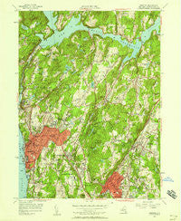 Ossining New York Historical topographic map, 1:24000 scale, 7.5 X 7.5 Minute, Year 1955