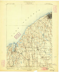 Oswego New York Historical topographic map, 1:62500 scale, 15 X 15 Minute, Year 1900