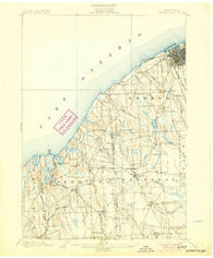 Oswego New York Historical topographic map, 1:62500 scale, 15 X 15 Minute, Year 1900