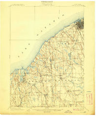 Oswego New York Historical topographic map, 1:62500 scale, 15 X 15 Minute, Year 1900
