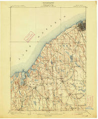 Oswego New York Historical topographic map, 1:62500 scale, 15 X 15 Minute, Year 1900