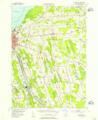 Oswego East New York Historical topographic map, 1:24000 scale, 7.5 X 7.5 Minute, Year 1954