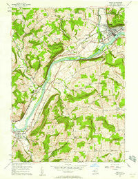 Owego New York Historical topographic map, 1:24000 scale, 7.5 X 7.5 Minute, Year 1956
