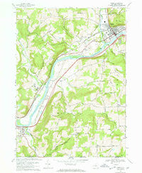 Owego New York Historical topographic map, 1:24000 scale, 7.5 X 7.5 Minute, Year 1969