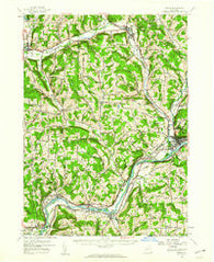 Owego New York Historical topographic map, 1:62500 scale, 15 X 15 Minute, Year 1956