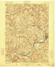 Owego New York Historical topographic map, 1:62500 scale, 15 X 15 Minute, Year 1903
