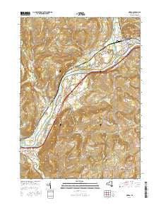 Owego New York Current topographic map, 1:24000 scale, 7.5 X 7.5 Minute, Year 2016