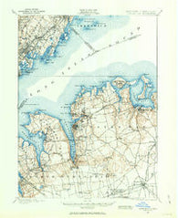 Oyster Bay New York Historical topographic map, 1:62500 scale, 15 X 15 Minute, Year 1897