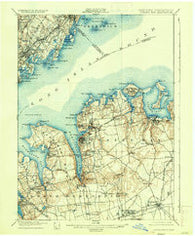 Oyster Bay New York Historical topographic map, 1:62500 scale, 15 X 15 Minute, Year 1900