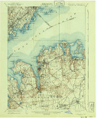 Oyster Bay New York Historical topographic map, 1:62500 scale, 15 X 15 Minute, Year 1900