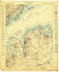 Oyster Bay New York Historical topographic map, 1:62500 scale, 15 X 15 Minute, Year 1898