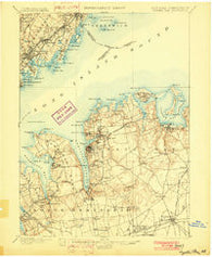 Oyster Bay New York Historical topographic map, 1:62500 scale, 15 X 15 Minute, Year 1900
