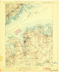 Oyster Bay New York Historical topographic map, 1:62500 scale, 15 X 15 Minute, Year 1900