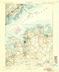 Oyster Bay New York Historical topographic map, 1:62500 scale, 15 X 15 Minute, Year 1900