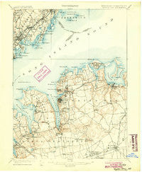 Oyster Bay New York Historical topographic map, 1:62500 scale, 15 X 15 Minute, Year 1900