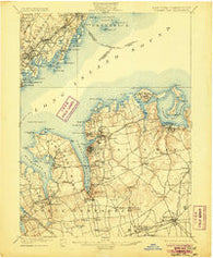 Oyster Bay New York Historical topographic map, 1:62500 scale, 15 X 15 Minute, Year 1900