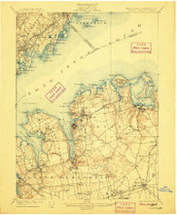 Oyster Bay New York Historical topographic map, 1:62500 scale, 15 X 15 Minute, Year 1900