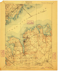 Oyster Bay New York Historical topographic map, 1:62500 scale, 15 X 15 Minute, Year 1900