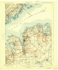 Oyster Bay New York Historical topographic map, 1:62500 scale, 15 X 15 Minute, Year 1900