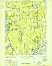 Patchogue New York Historical topographic map, 1:24000 scale, 7.5 X 7.5 Minute, Year 1947