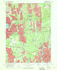 Patchogue New York Historical topographic map, 1:24000 scale, 7.5 X 7.5 Minute, Year 1967