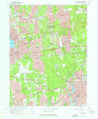 Patchogue New York Historical topographic map, 1:24000 scale, 7.5 X 7.5 Minute, Year 1967