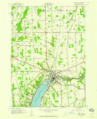 Penn Yan New York Historical topographic map, 1:24000 scale, 7.5 X 7.5 Minute, Year 1942