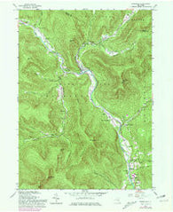 Phoenicia New York Historical topographic map, 1:24000 scale, 7.5 X 7.5 Minute, Year 1960