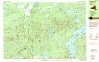 Piercefield New York Historical topographic map, 1:25000 scale, 7.5 X 15 Minute, Year 1990