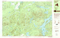 Piercefield New York Historical topographic map, 1:25000 scale, 7.5 X 15 Minute, Year 1990