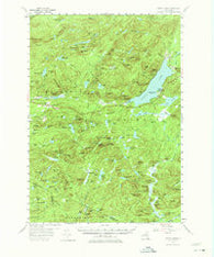 Piseco Lake New York Historical topographic map, 1:62500 scale, 15 X 15 Minute, Year 1954