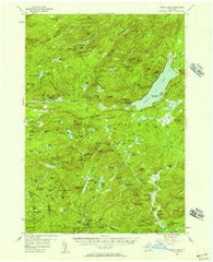 Piseco Lake New York Historical topographic map, 1:62500 scale, 15 X 15 Minute, Year 1954