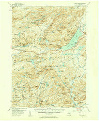 Piseco Lake New York Historical topographic map, 1:62500 scale, 15 X 15 Minute, Year 1954