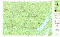 Piseco Lake New York Historical topographic map, 1:25000 scale, 7.5 X 15 Minute, Year 1990