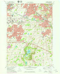 Pittsford New York Historical topographic map, 1:24000 scale, 7.5 X 7.5 Minute, Year 1971