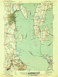 Plattsburg New York Historical topographic map, 1:62500 scale, 15 X 15 Minute, Year 1939