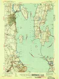 Plattsburg New York Historical topographic map, 1:62500 scale, 15 X 15 Minute, Year 1943