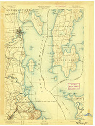 Plattsburg New York Historical topographic map, 1:62500 scale, 15 X 15 Minute, Year 1894