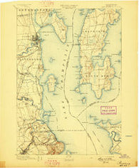 Plattsburg New York Historical topographic map, 1:62500 scale, 15 X 15 Minute, Year 1894