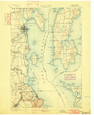 Plattsburg New York Historical topographic map, 1:62500 scale, 15 X 15 Minute, Year 1894
