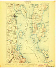Plattsburg New York Historical topographic map, 1:62500 scale, 15 X 15 Minute, Year 1906