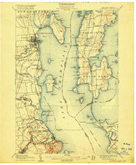 Plattsburg New York Historical topographic map, 1:62500 scale, 15 X 15 Minute, Year 1906