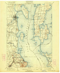 Plattsburg New York Historical topographic map, 1:62500 scale, 15 X 15 Minute, Year 1906