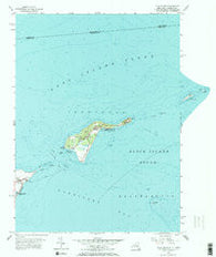 Plum Island New York Historical topographic map, 1:24000 scale, 7.5 X 7.5 Minute, Year 1954