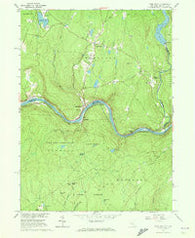 Pond Eddy New York Historical topographic map, 1:24000 scale, 7.5 X 7.5 Minute, Year 1965